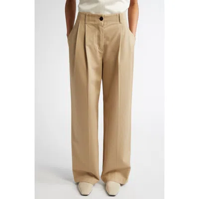 Totême Toteme Relaxed Fit Organic Cotton Twill Pants In Desert