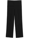 Totême Pressed-crease Straight Trousers In Black