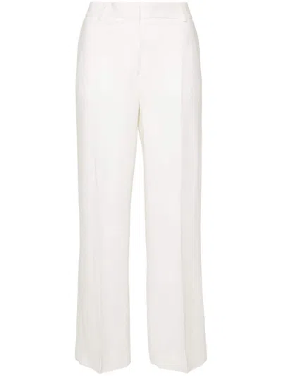 Totême Toteme Relaxed White Camal Straight Pants