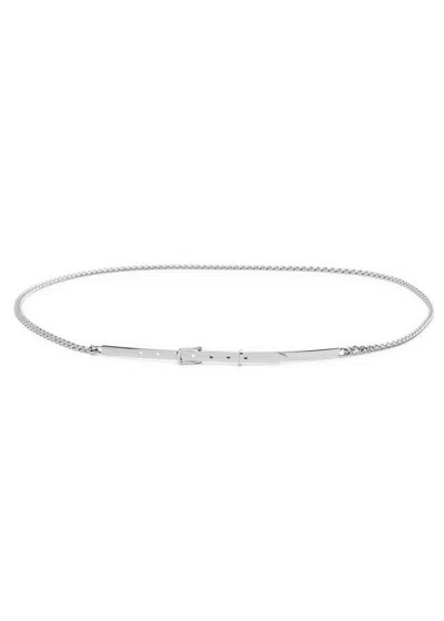 Totême Toteme Rhodium-plated Chain Belt In Silver