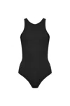 Totême Curved Rib One-piece Swimsuit In Black