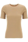 TOTÊME TOTEME RIBBED JERSEY T-SHIRT FOR A