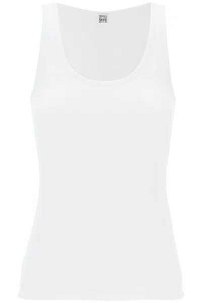 Totême Toteme "ribbed Jersey Tank Top With Women In White