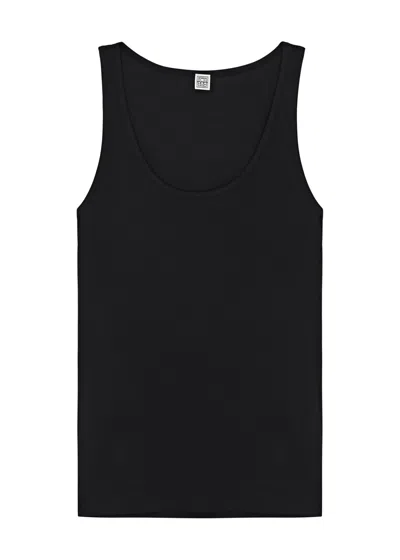 Totême Toteme Ribbed Stretch-cotton Tank In Black