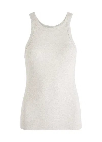 Totême Ribbed Stretch-cotton Tank In Grey Light