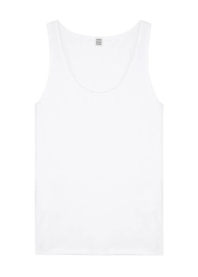 Totême Organic Cotton Ribbed Tank Top In White