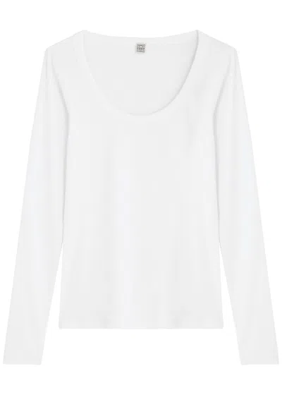 TOTÊME TOTEME RIBBED STRETCH-COTTON TOP