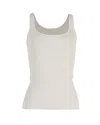 Totême Toteme Ribbed Stretch Tank Top In Beige Organic Cotton In Beige