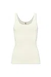 Totême Toteme Compact Knit Tank In Bianco