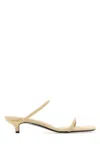 Totême Minimalist Suede Dual-band Slide Sandals In Beige O Tan