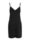 Totême Contrast Satin Cami Dress Black In Black