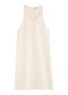 Totême Satin Mini Dress In Ecru