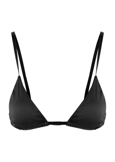 Totême Toteme Satin Soft-cup Bra In Black