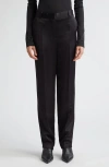 Totême Toteme Satin Trousers In Black
