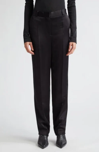 Totême Toteme Satin Trousers In Black