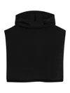 Totême Wool Cashmere Hoodie Bib Black In Black