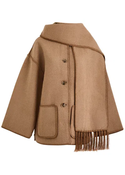 TOTÊME TOTEME SCARF-EFFECT WOOL-BLEND JACKET