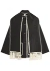 Totême Toteme Embroidered Scarf Jacket In Grey