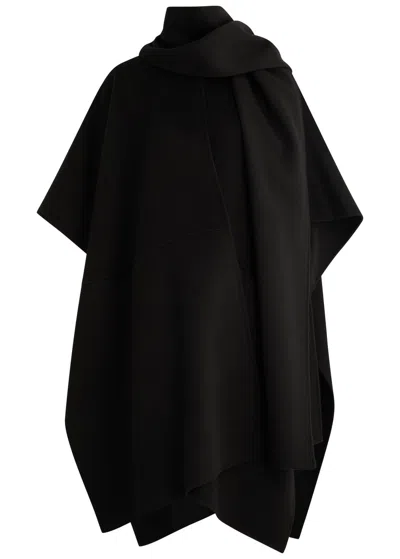 Totême Toteme Scarf Wool Coat In Black