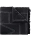 Totême Toteme Scarves & Wraps In Dark Grey Monogram