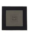 Totême Centered Monogram Silk Scarf Black In Black