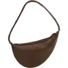 Totême Toteme Scooped Suede Sling Bag In Pepper