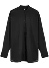 Totême Toteme Semi-sheer Cotton Shirt In Black