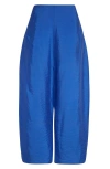 Totême Toteme Semisheer Silk Blend Parachute Maxi Shirt In Cobalt