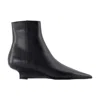 Totême Toteme Sharp 50 Leather Ankle Boots In Black
