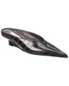 Totême Toteme Sharp Croc-embossed Leather Mule In Black