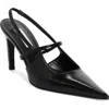 Totême Toteme Sharp Pointed Toe Slingback Pump In Black