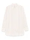 Totême Toteme Striped Cotton Shirt In Beige