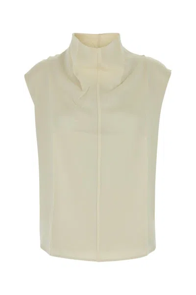 Totême Sleeveless Funnel-neck Top In Macadamia