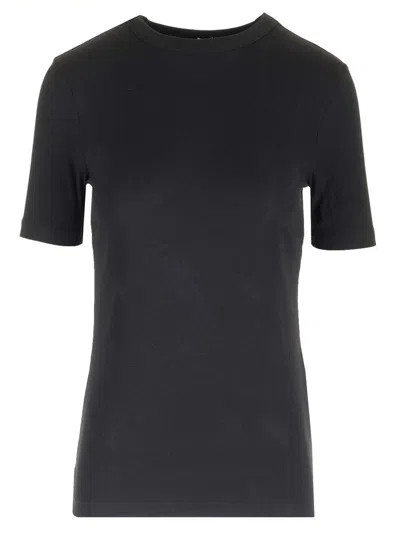 Totême Rib Knit Cotton T-shirt In Black