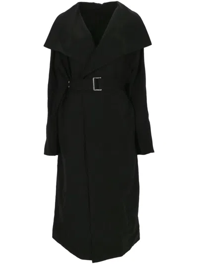 Totême Black Removable Belt Trench Coat