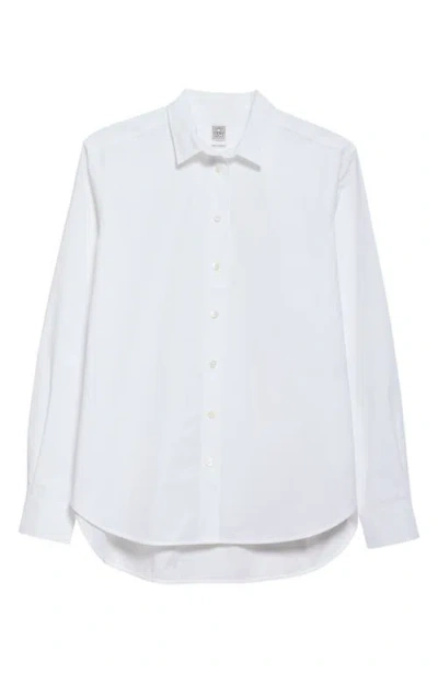 Totême Toteme Signature Organic Cotton Poplin Button-up Shirt In White