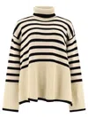 TOTÊME TOTEME "SIGNATURE STRIPE" TURTLENECK SWEATER