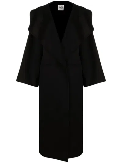 Totême Wool And Cashmere-blend Coat In Black