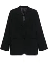 Totême Tailored Pinstriped Suit Jacket Navy In Blue