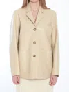 Totême Toteme Women Single-breasted Leather Jacket