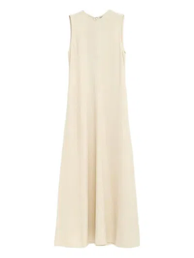 Totême Woven Stripe Long Dress In Off-white