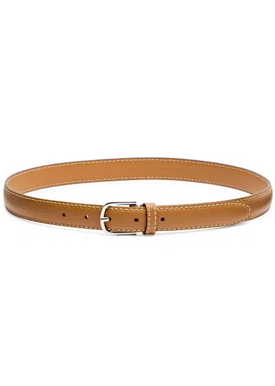 Totême Toteme Slim Leather Belt In Tan