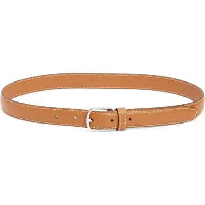 Totême Toteme Slim Leather Belt In Tan