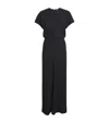 Totême Slouch Waist Viscose Midi Dress In Navy