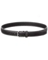 Totême Toteme Stitch Detail Leather Belt In Black
