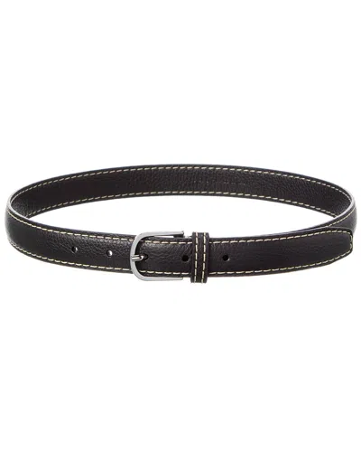 Totême Toteme Stitch Detail Leather Belt In Black