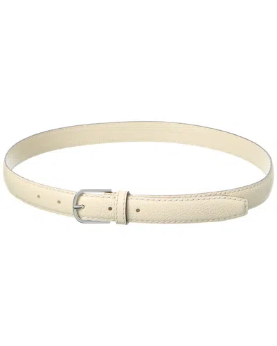 Totême Toteme Stitch Detail Leather Belt In White