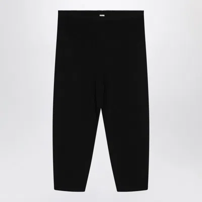 Totême Toteme Straight Black Trousers In Cotton Blend Women