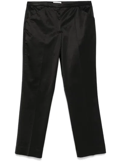 Totême Toteme Straight Cropped Trousers In Black