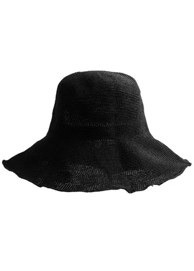 Totême Straw Sun Hat In Black